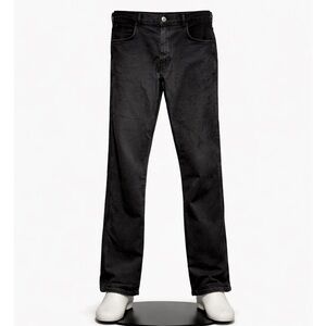 H&M Men's Regular Boot Cut Button Fly Black Jeans 36/32